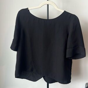 Black Open Back Shirt